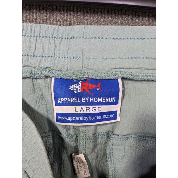 Apparel by Homerun Shorts Mens Large Pull On Drawstring Light Blue Stretch - Picture 8 of 11